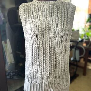 Rachel Zoe Sleeveless Knit Sweater - gray size large